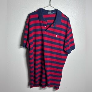 Polo by Ralph Lauren‎ Men Polo Shirt Red/Blue Stripe size XXL